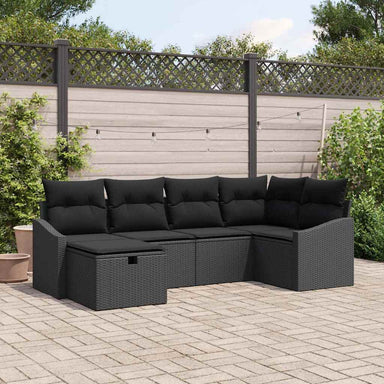 Bankstel 7 st poly rattan
