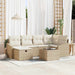 Bankstel 6 st poly rattan
