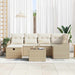 Bankstel 6 st poly rattan