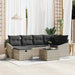 Bankstel 6 st poly rattan