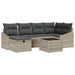 Bankstel 6 st poly rattan