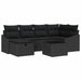 Bankstel 7 st poly rattan