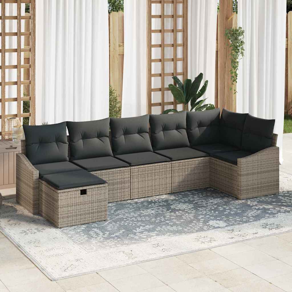 Bankstel 8 st poly rattan