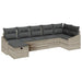 Bankstel met kussen 8 pcs poly rattan