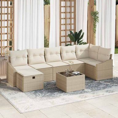 Bankstel 7 st poly rattan