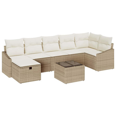 Bankstel 7 st poly rattan