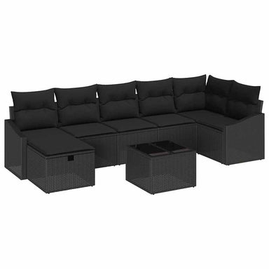 Bankstel 8 st poly rattan