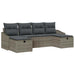 Bankstel 6 st poly rattan