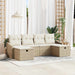 Bankstel met kussen 6 pcs poly rattan