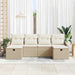 Bankstel met kussen 6 pcs poly rattan