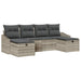 Bankstel met kussen 6 pcs poly rattan