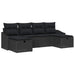 Bankstel 6 st poly rattan