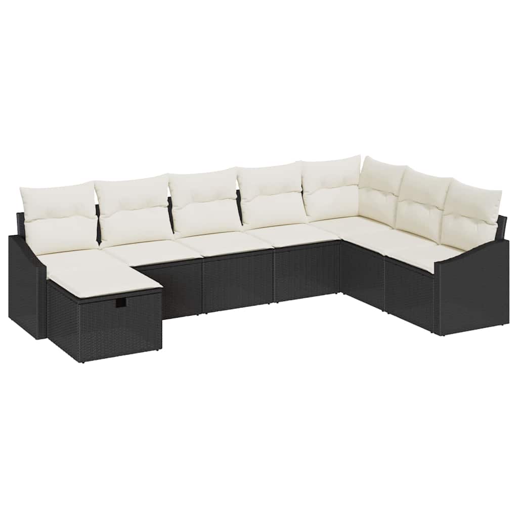 Bankstel 9 st poly rattan