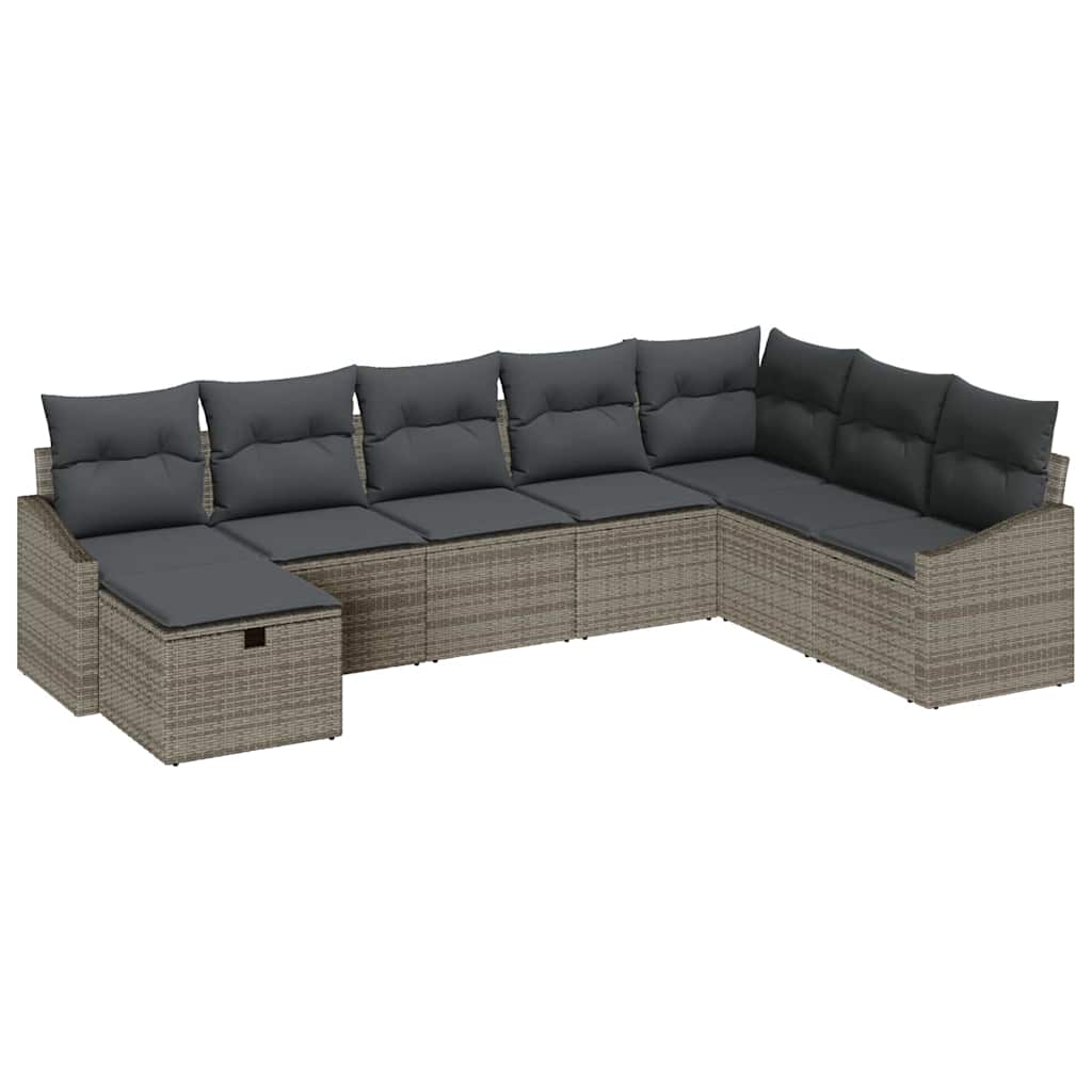 Bankstel 9 st poly rattan