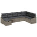 Bankstel 9 st poly rattan