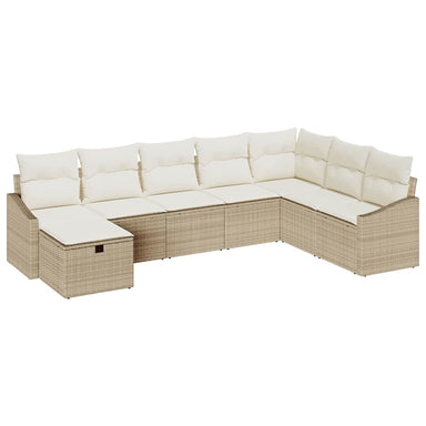Bankstel 8 st poly rattan