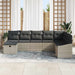 Bankstel met kussen 9 pcs poly rattan