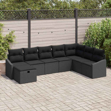 Bankstel 8 st poly rattan