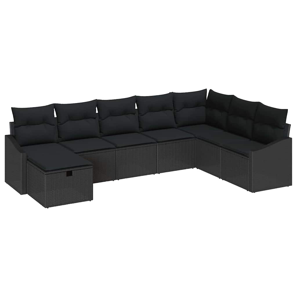 Bankstel 8 st poly rattan