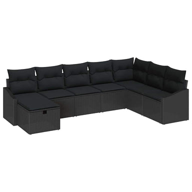 Bankstel 8 st poly rattan