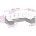 Bankstel 8 st poly rattan