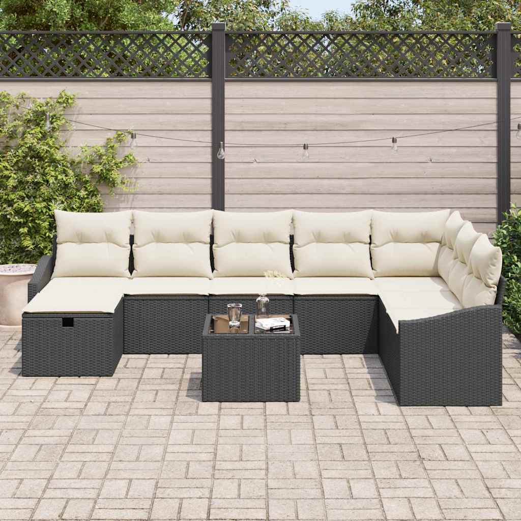 Bankstel 8 st poly rattan