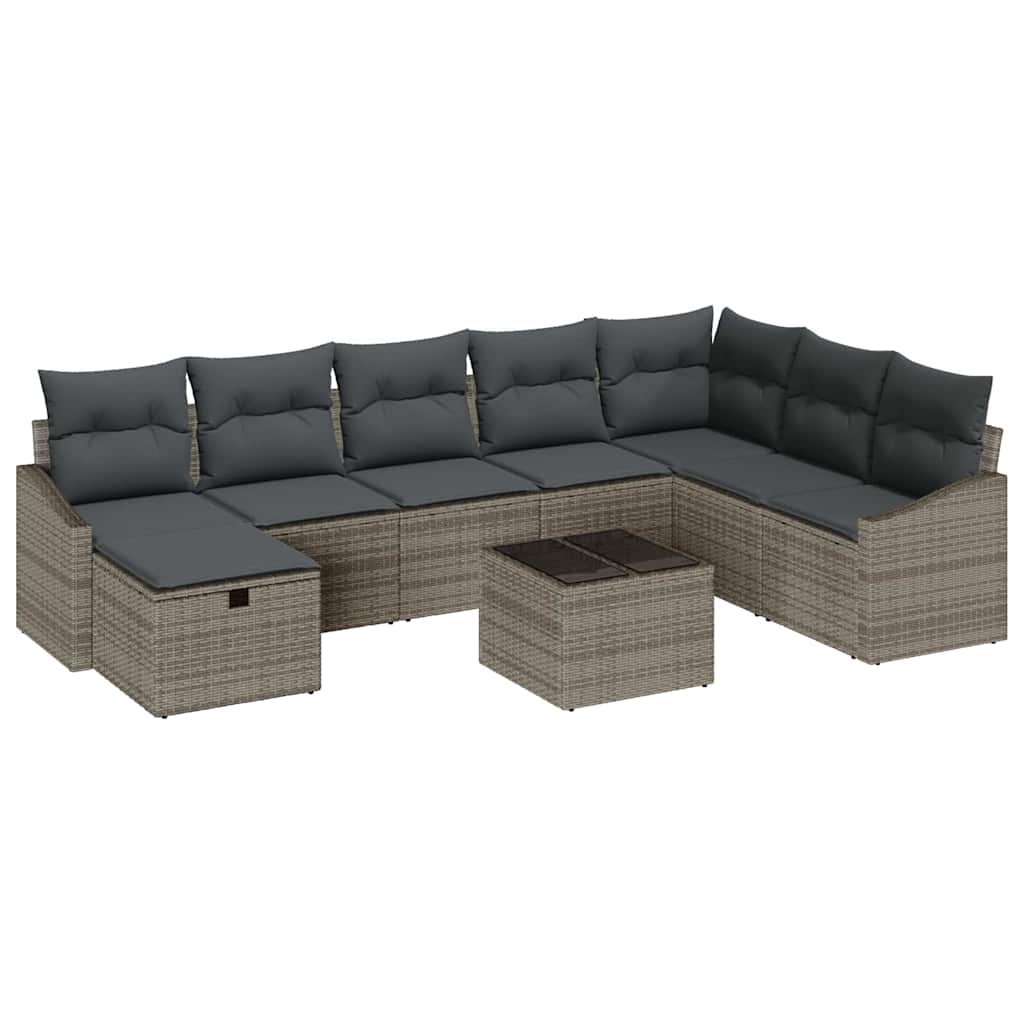 Bankstel 8 st poly rattan