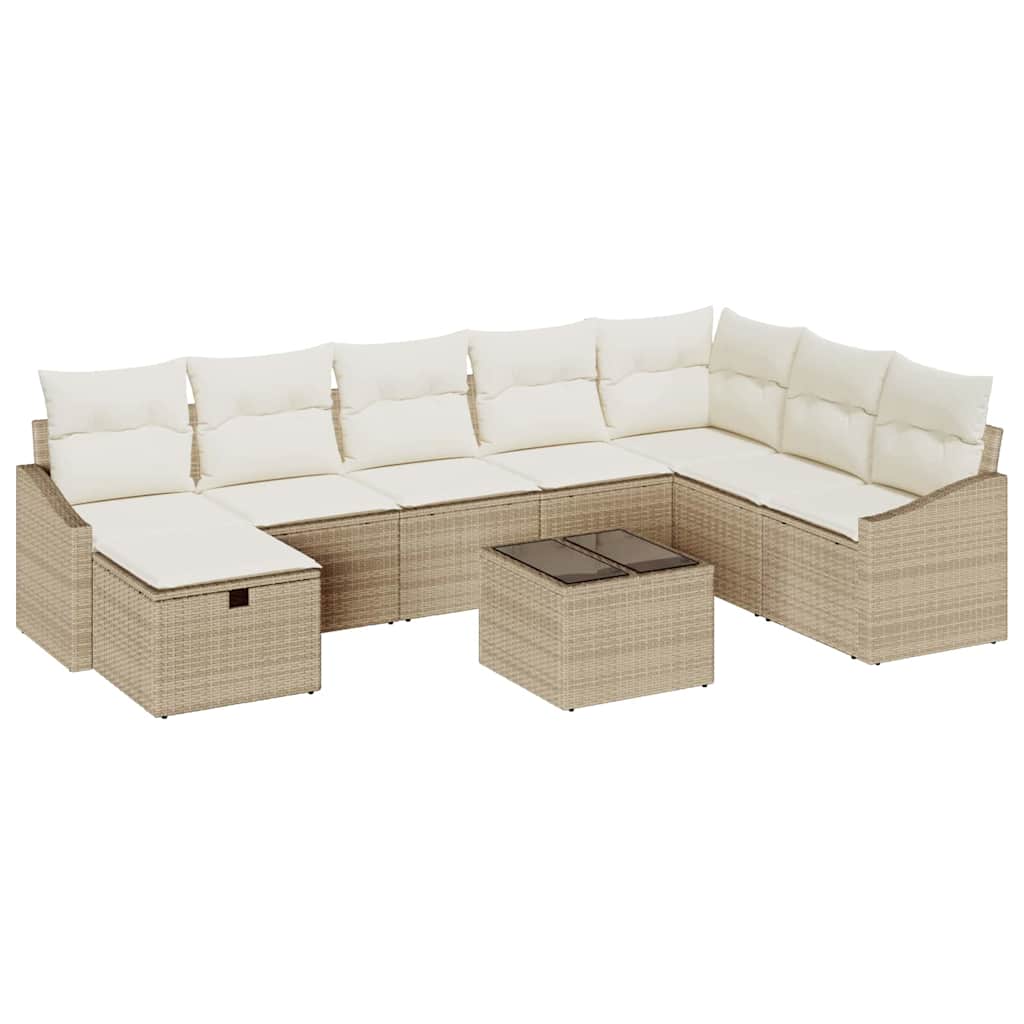 Bankstel 8 st poly rattan