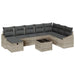 Bankstel 9 st poly rattan