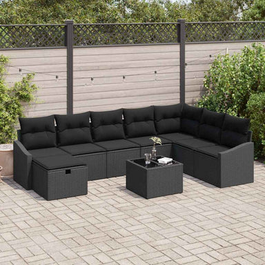 Bankstel 8 st poly rattan