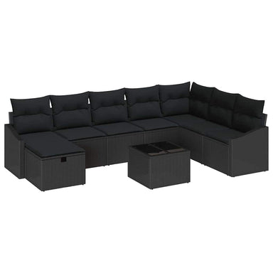 Bankstel 8 st poly rattan