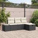 Bankstel 4 st poly rattan