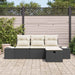Bankstel 4 st poly rattan