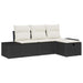 Bankstel 4 st poly rattan
