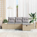 Bankstel met kussen 4 pcs poly rattan