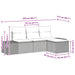 Bankstel met kussen 4 pcs poly rattan