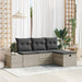 Bankstel met kussen 4 pcs poly rattan