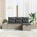 Bankstel met kussen 4 pcs poly rattan