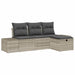Bankstel met kussen 4 pcs poly rattan