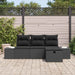 Bankstel 4 st poly rattan