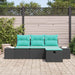 Bankstel 4 st poly rattan