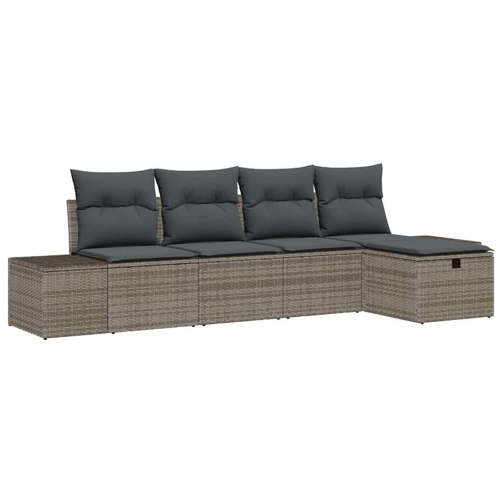 Bankstel 5 st poly rattan