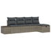 Bankstel 5 st poly rattan