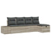 Bankstel met kussen 6 pcs poly rattan