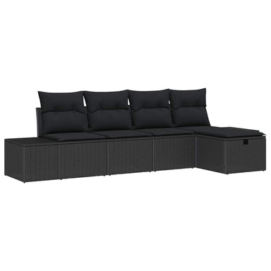 Bankstel 6 st poly rattan