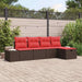 Bankstel 4 st poly rattan