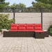 Bankstel 4 st poly rattan