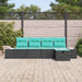 Bankstel 4 st poly rattan