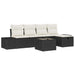 Bankstel 6 st poly rattan