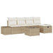 Bankstel met kussen 6 pcs poly rattan